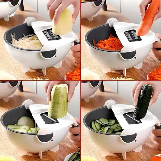 7-in-1 Vegetable Cutter with Drain Basket