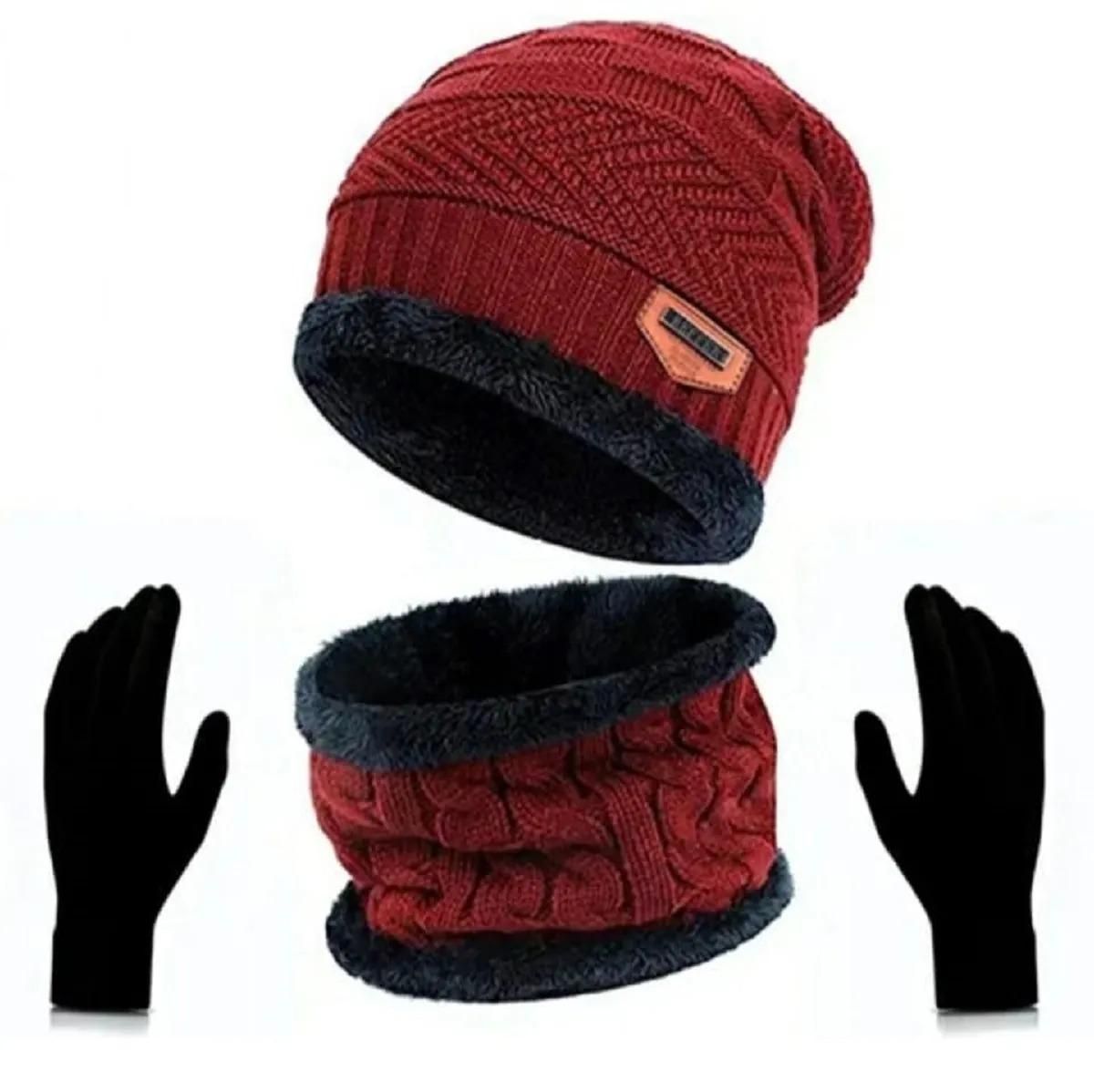 Woolen Cap Gloves & Neck Muffler