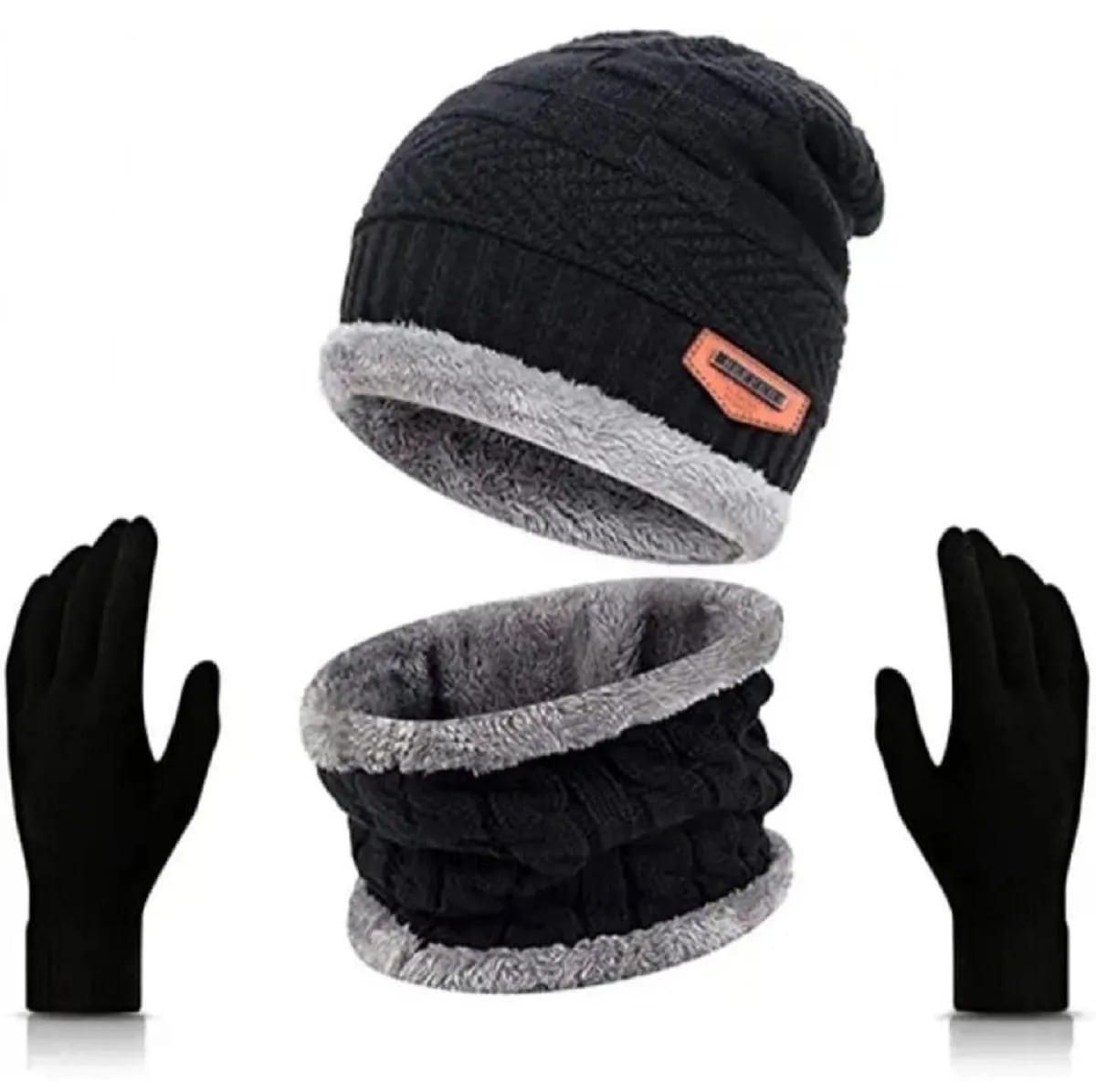 Woolen Cap Gloves & Neck Muffler